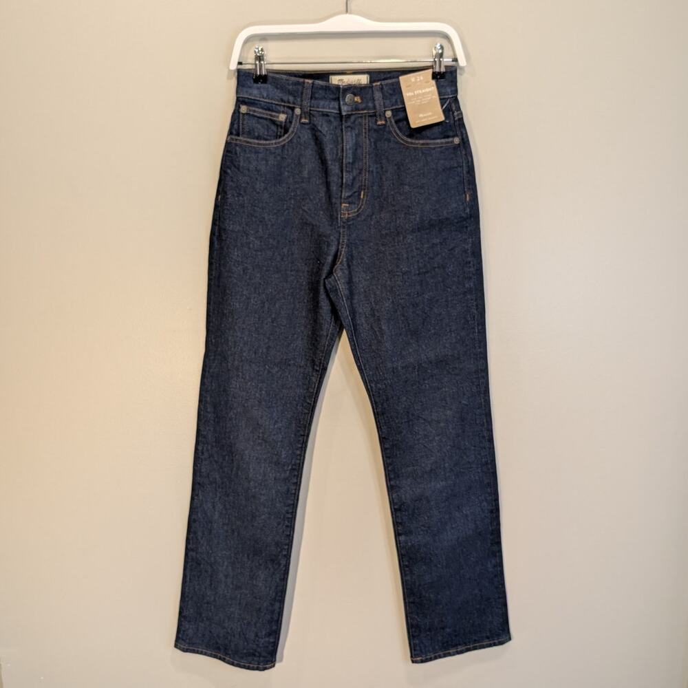 NWT Madewell Dark Indigo High-Rise Wide-Leg Jeans